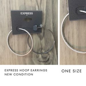 Express hoop earrings. New condition. Never worn.